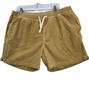 Bear Bottom Mens Shorts Size XXL/2XL Elastic Waist 5.5" Inseam Corduroy Brown